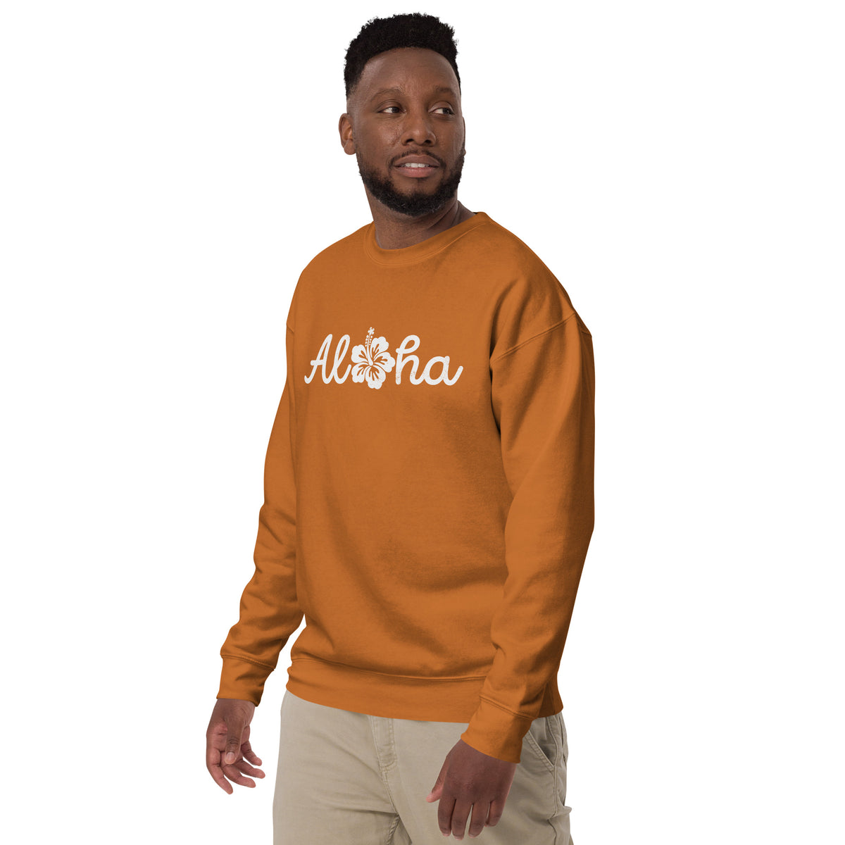 Aloha Hawaii Hibiscus Flower vintage graphic, printed on a SodaPop Cool crew sweatshirt.