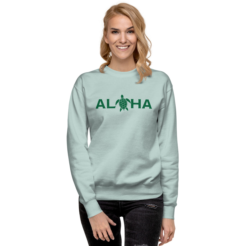 Aloha Hawaii Turtle vintage graphic, printed on a SodaPop Cool crew sweatshirt.
