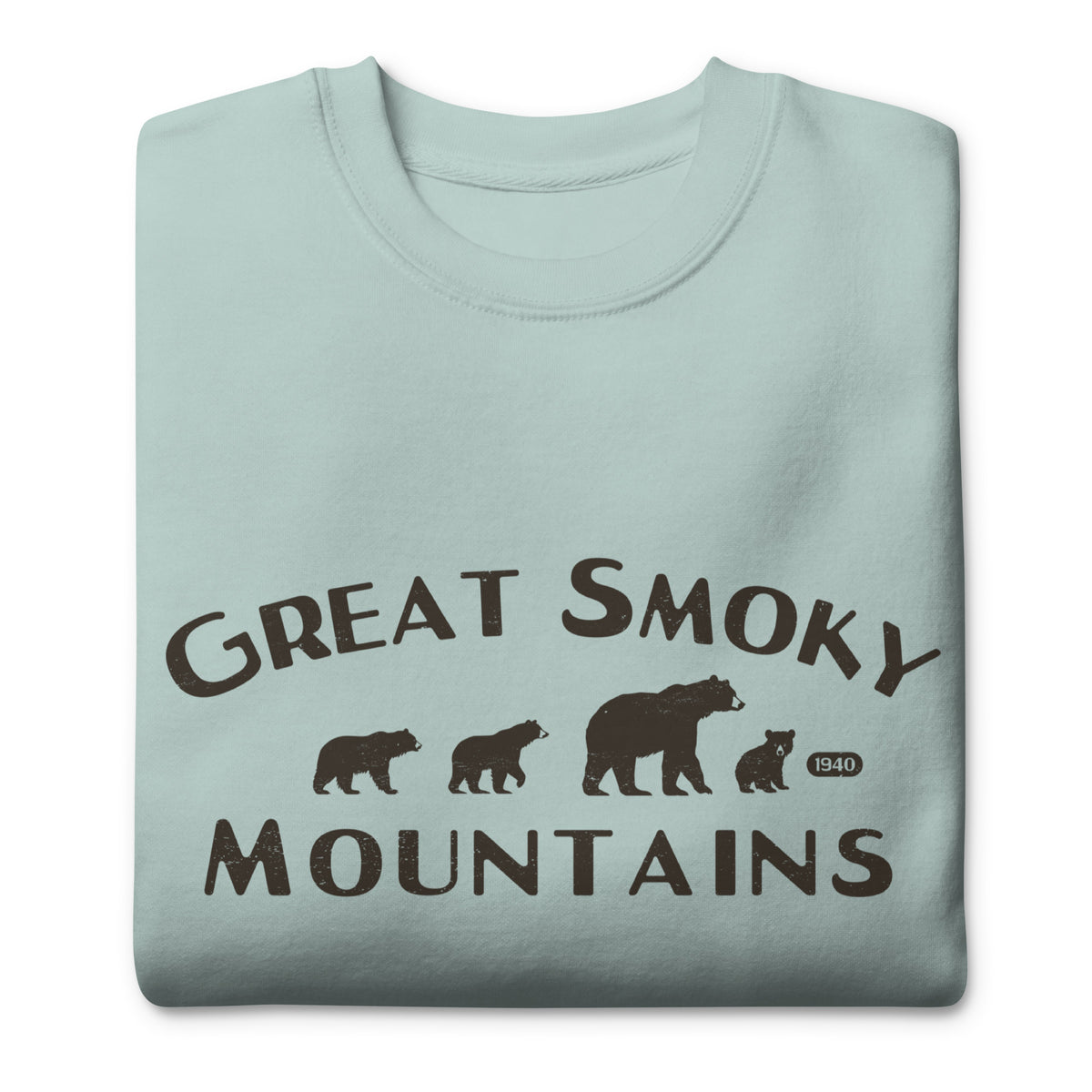 Great Smoky Mountains Park Bears vintage graphic, printed on a SodaPop Cool crew sweatshirt.