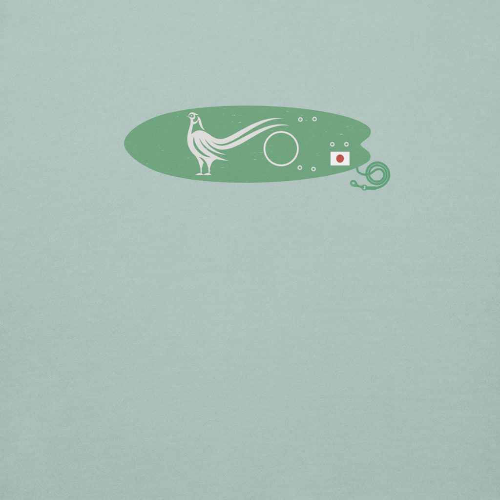 Green Pheasant Surf Company Japan vintage graphic, printed on a SodaPop Cool crew sweatshirt.