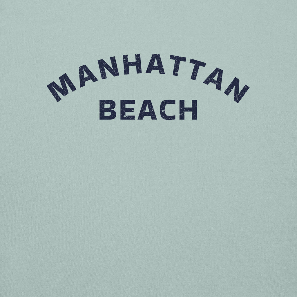 Manhattan Beach California vintage graphic, printed on a SodaPop Cool crew sweatshirt.
