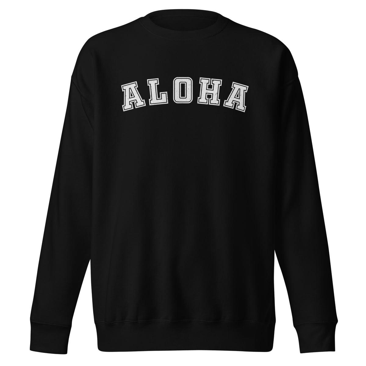 Aloha Hawaii Block vintage graphic, printed on a SodaPop Cool crew sweatshirt.