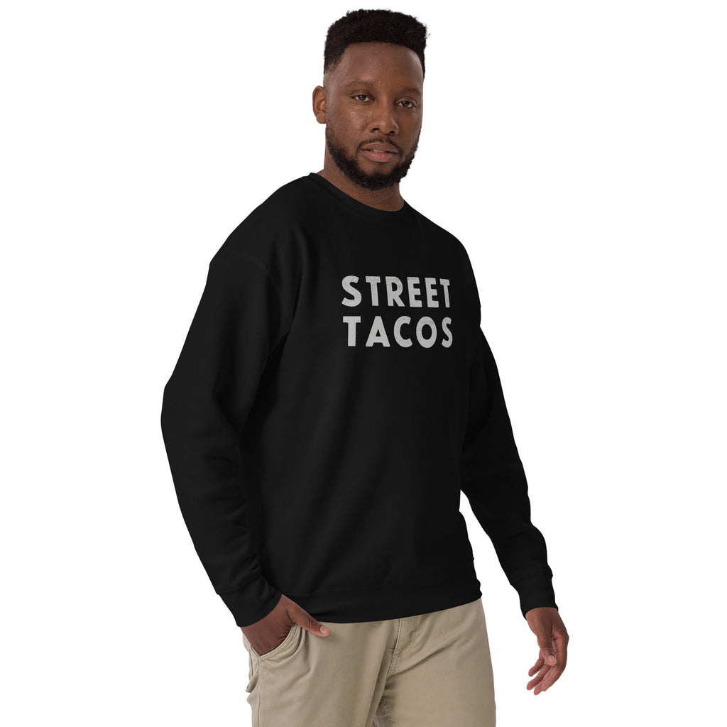 Street Tacos vintage graphic, printed on a SodaPop Cool crew sweatshirt.