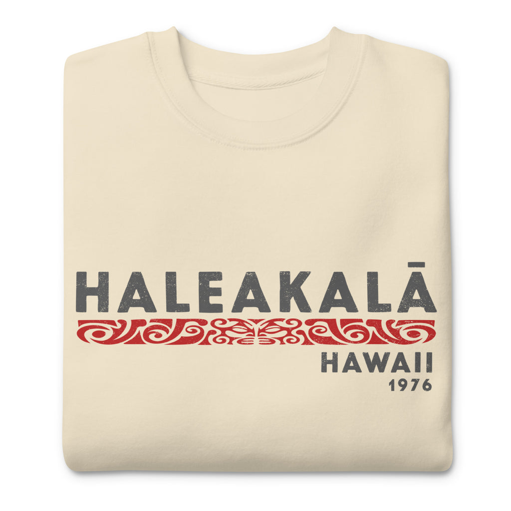 Haleakala Hawaii Park 1976 vintage graphic, printed on a SodaPop Cool crew sweatshirt.