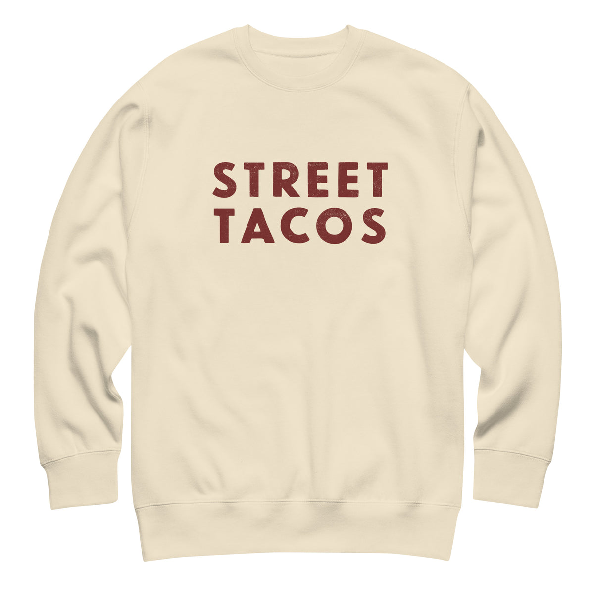 Street Tacos vintage graphic, printed on a SodaPop Cool crew sweatshirt.