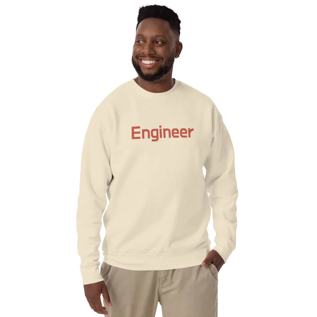 Engineer vintage graphic, printed on a SodaPop Cool crew sweatshirt.