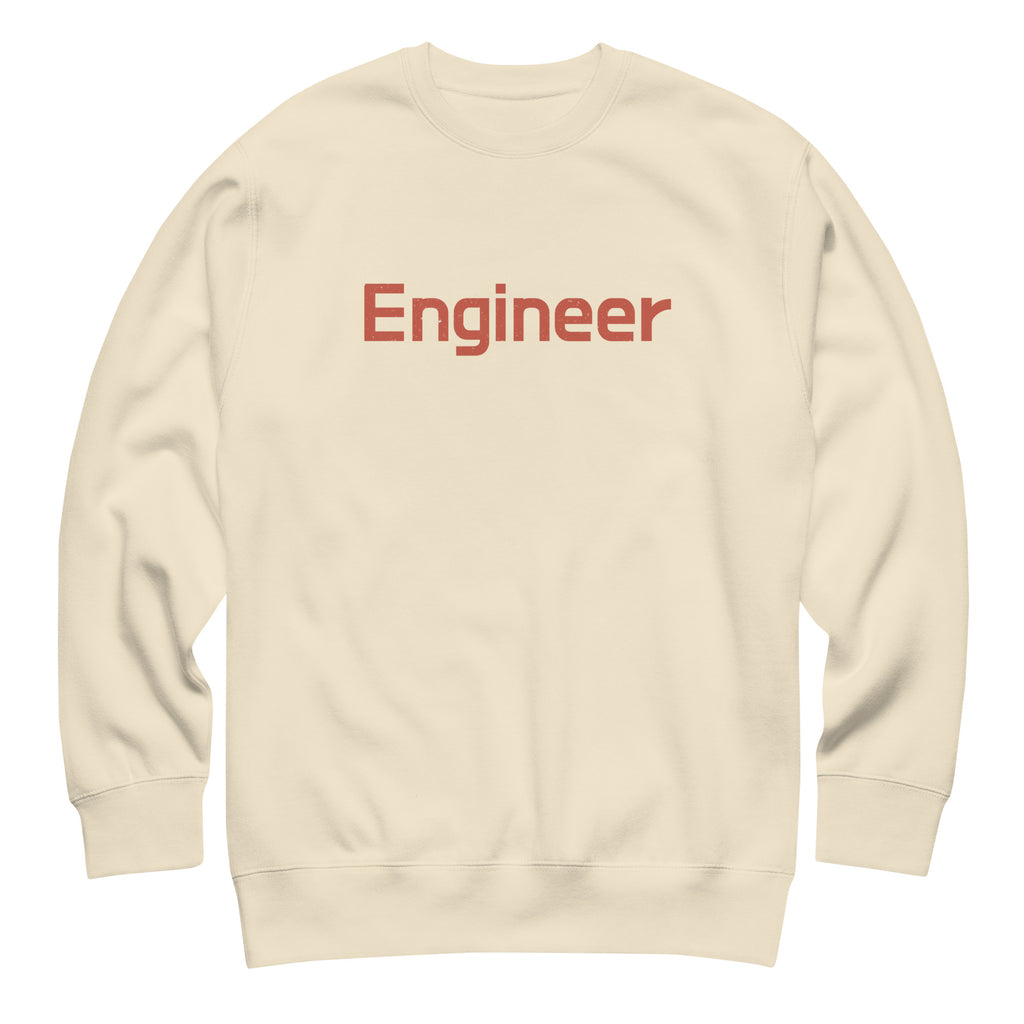 Engineer vintage graphic, printed on a SodaPop Cool crew sweatshirt.
