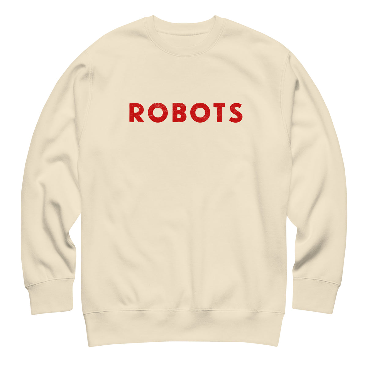 Robots vintage graphic, printed on a SodaPop Cool crew sweatshirt.