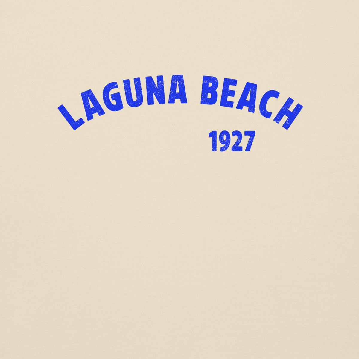 Laguna Beach 1927 California vintage graphic, printed on a SodaPop Cool crew sweatshirt.