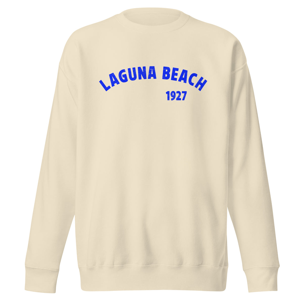 Laguna Beach 1927 California vintage graphic, printed on a SodaPop Cool crew sweatshirt.