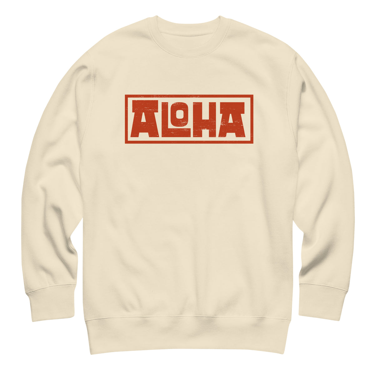 Aloha Hawaii Billboard vintage graphic, printed on a SodaPop Cool crew sweatshirt.