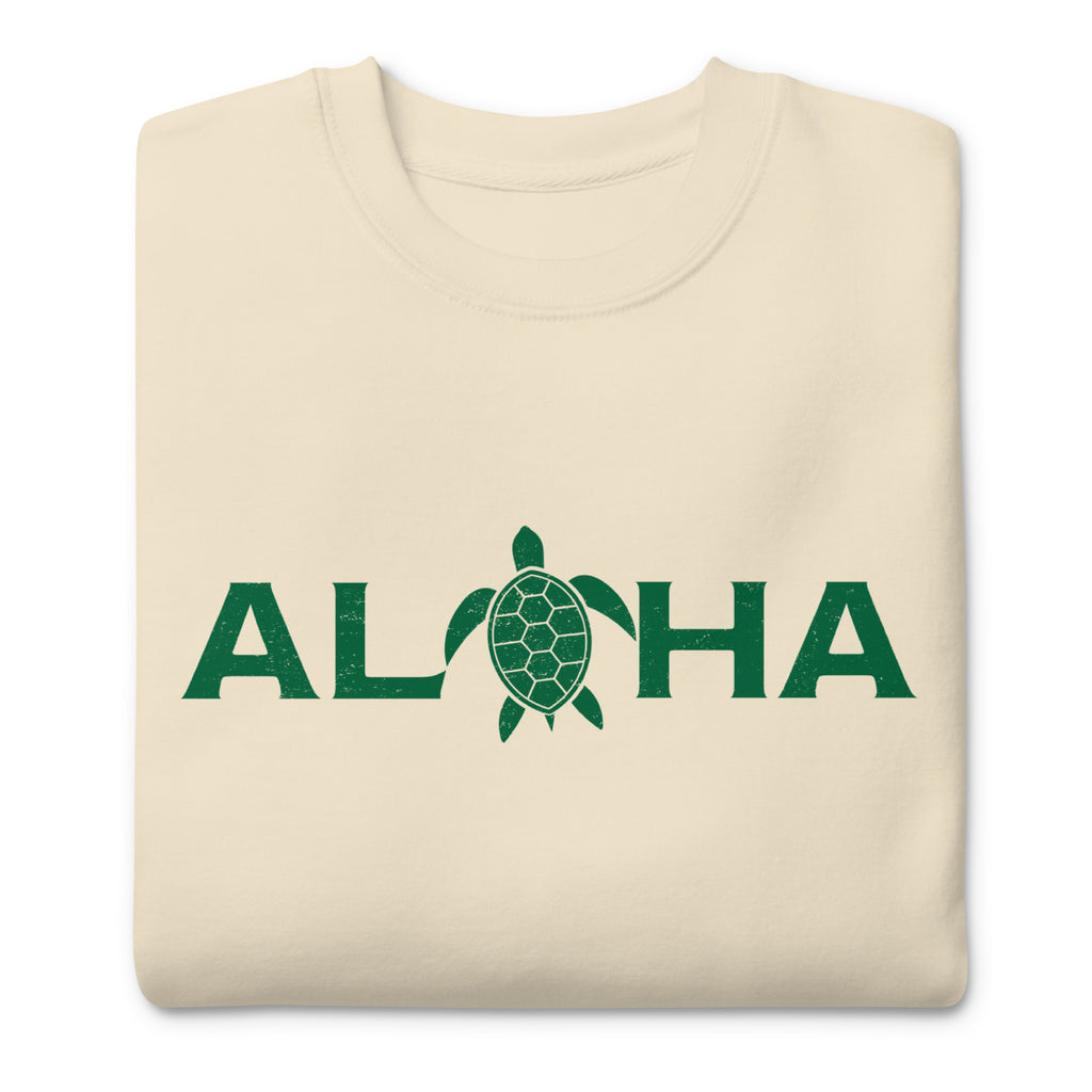 Aloha Hawaii Turtle vintage graphic, printed on a SodaPop Cool crew sweatshirt.