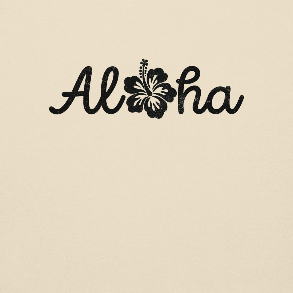 Aloha Hawaii Hibiscus Flower vintage graphic, printed on a SodaPop Cool crew sweatshirt.