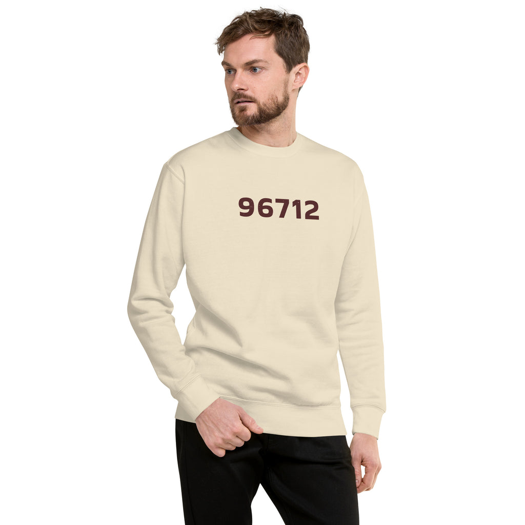 North Shore O'ahu Hawaii Zip 96712 vintage graphic, printed on a SodaPop Cool crew sweatshirt.