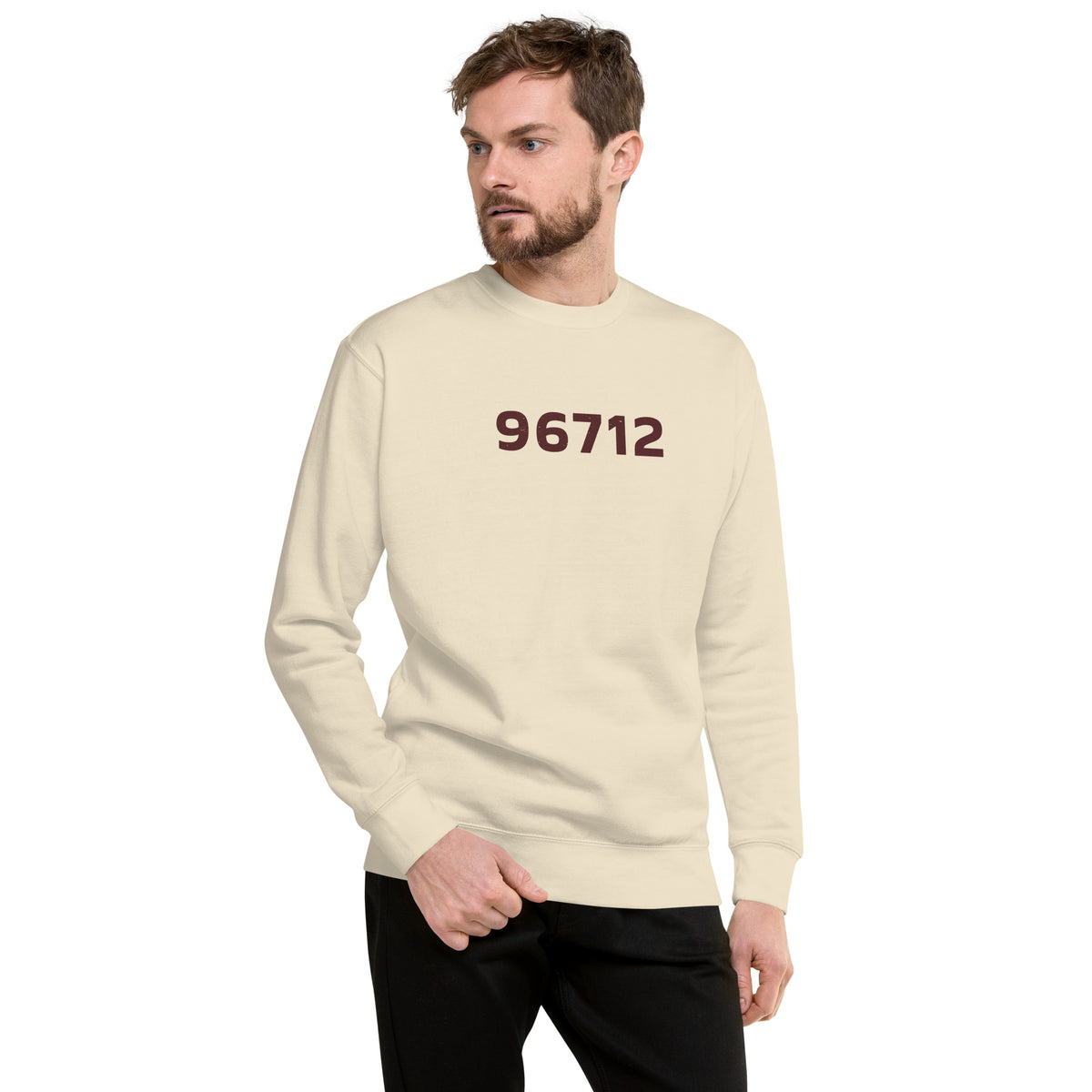 North Shore O'ahu Hawaii Zip 96712 vintage graphic, printed on a SodaPop Cool crew sweatshirt.