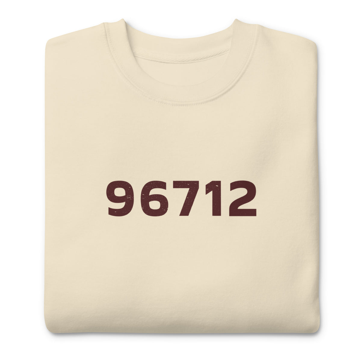 North Shore O'ahu Hawaii Zip 96712 vintage graphic, printed on a SodaPop Cool crew sweatshirt.