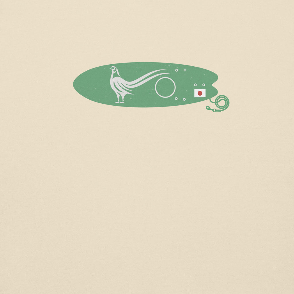 Green Pheasant Surf Company Japan vintage graphic, printed on a SodaPop Cool crew sweatshirt.