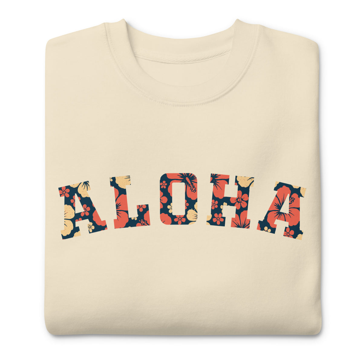 Aloha Hawaii Block vintage graphic, printed on a SodaPop Cool crew sweatshirt.