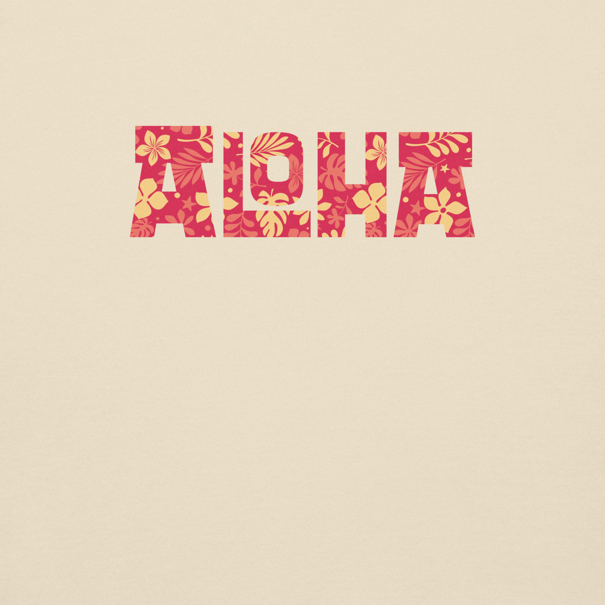 Aloha Hawaii Billboard Flowers vintage graphic, printed on a SodaPop Cool crew sweatshirt.