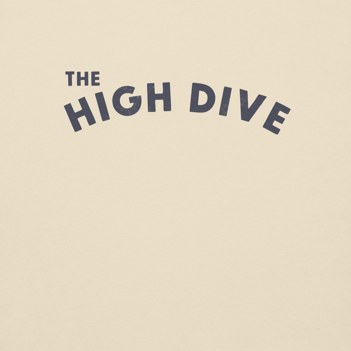 The High Dive vintage graphic, printed on a SodaPop Cool crew sweatshirt.