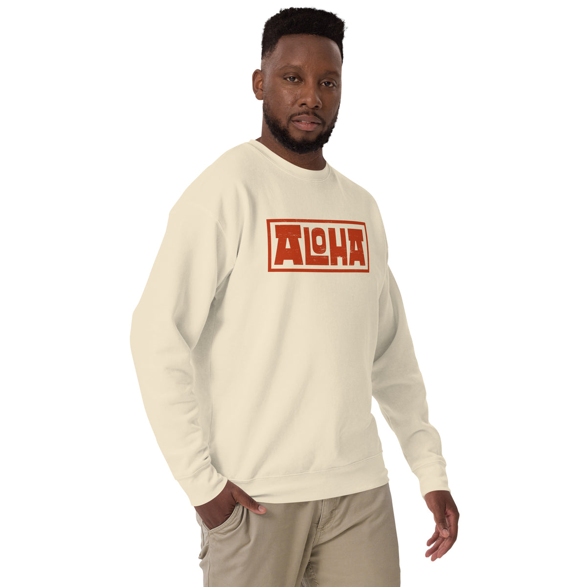 Aloha Hawaii Billboard vintage graphic, printed on a SodaPop Cool crew sweatshirt.