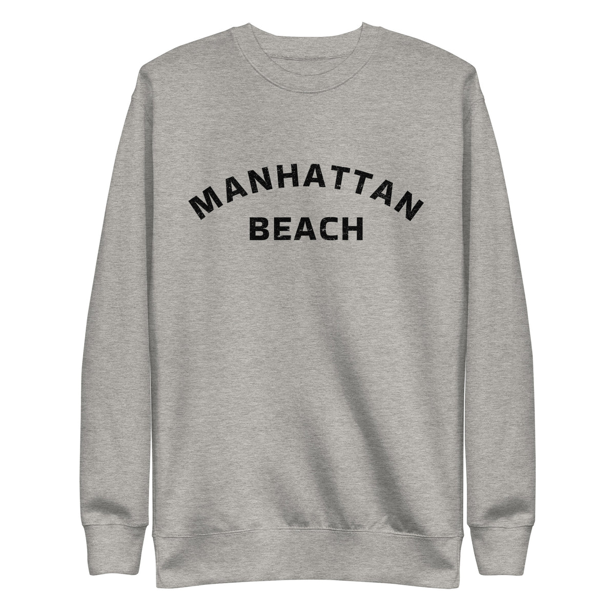Manhattan Beach California vintage graphic, printed on a SodaPop Cool crew sweatshirt.