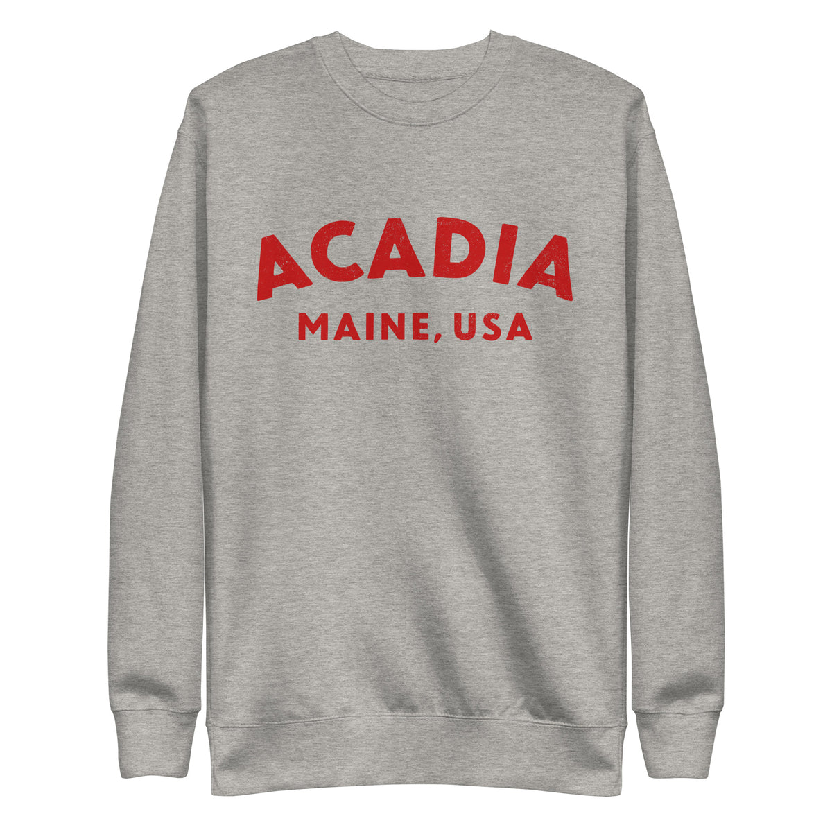 Acadia Maine Park vintage graphic, printed on a SodaPop Cool crew sweatshirt.