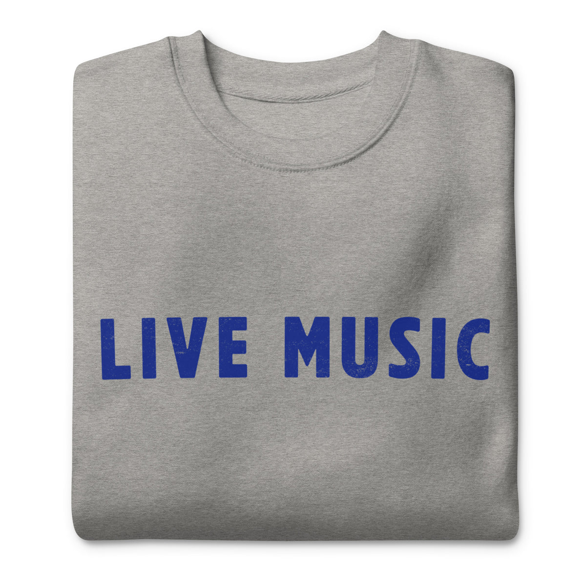 Live Music vintage graphic, printed on a SodaPop Cool crew sweatshirt.