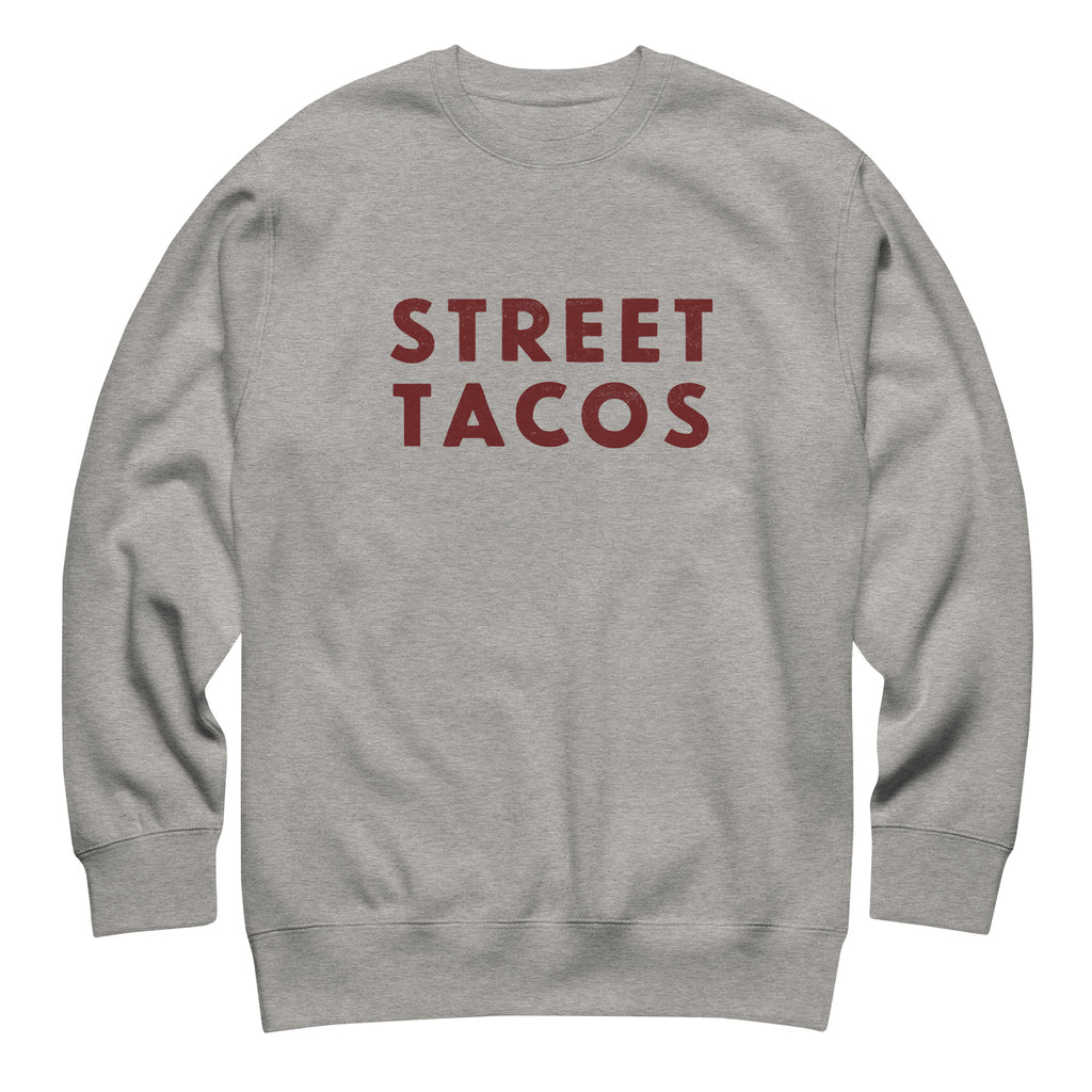 Street Tacos vintage graphic, printed on a SodaPop Cool crew sweatshirt.