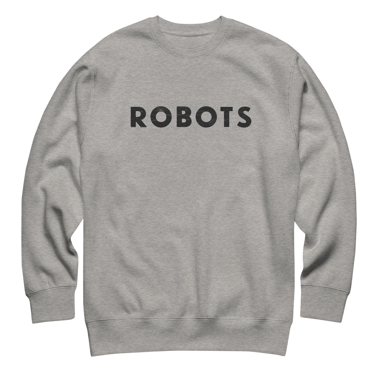 Robots vintage graphic, printed on a SodaPop Cool crew sweatshirt.