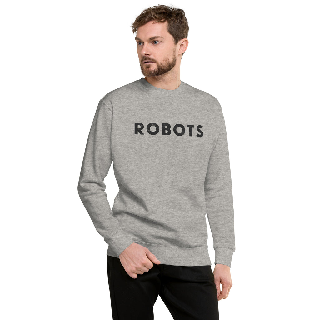 Robots vintage graphic, printed on a SodaPop Cool crew sweatshirt.