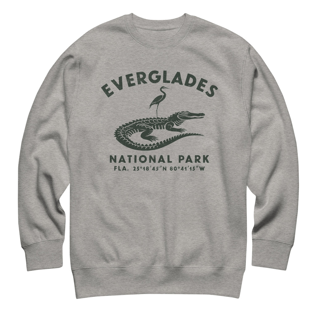 Everglades National Park Florida vintage graphic, printed on a SodaPop Cool crew sweatshirt.