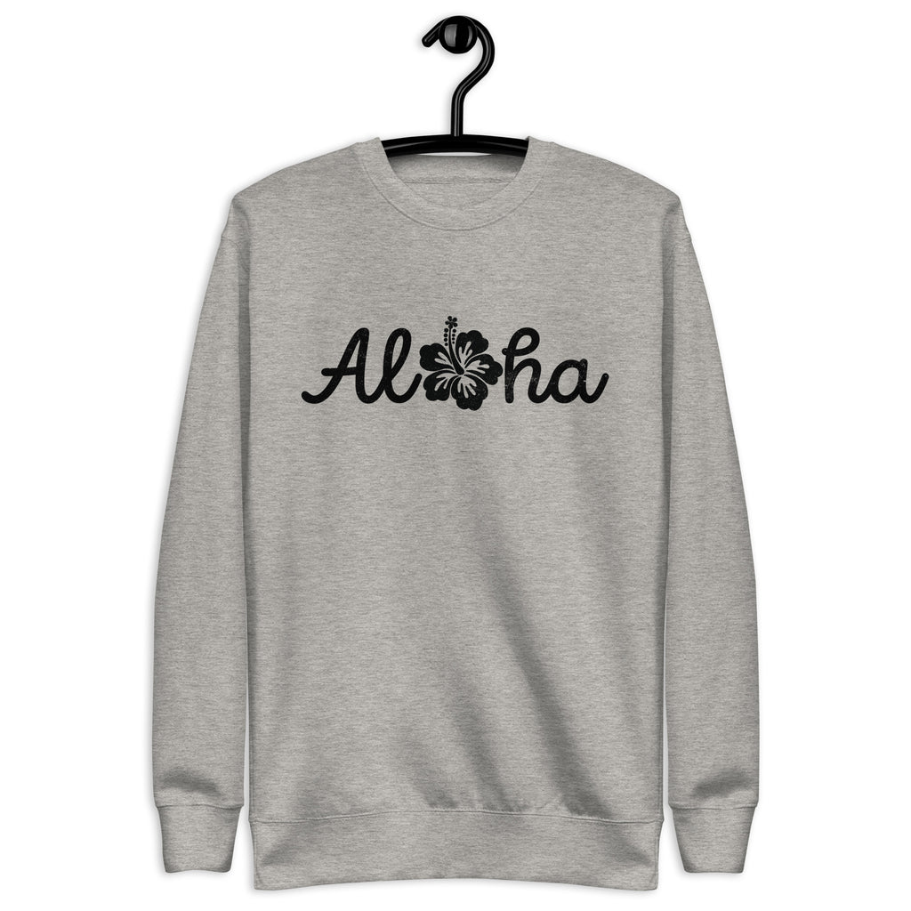 Aloha Hawaii Hibiscus Flower vintage graphic, printed on a SodaPop Cool crew sweatshirt.