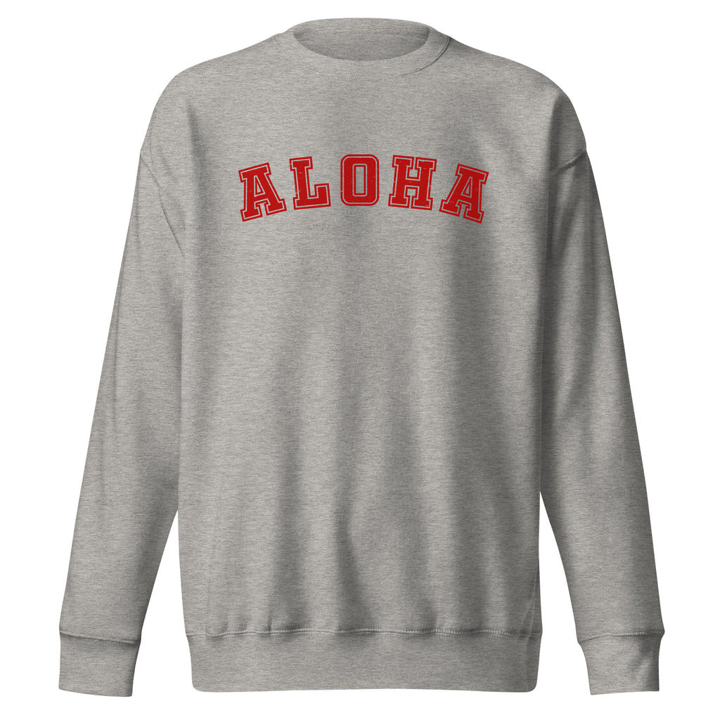 Aloha Hawaii Block vintage graphic, printed on a SodaPop Cool crew sweatshirt.