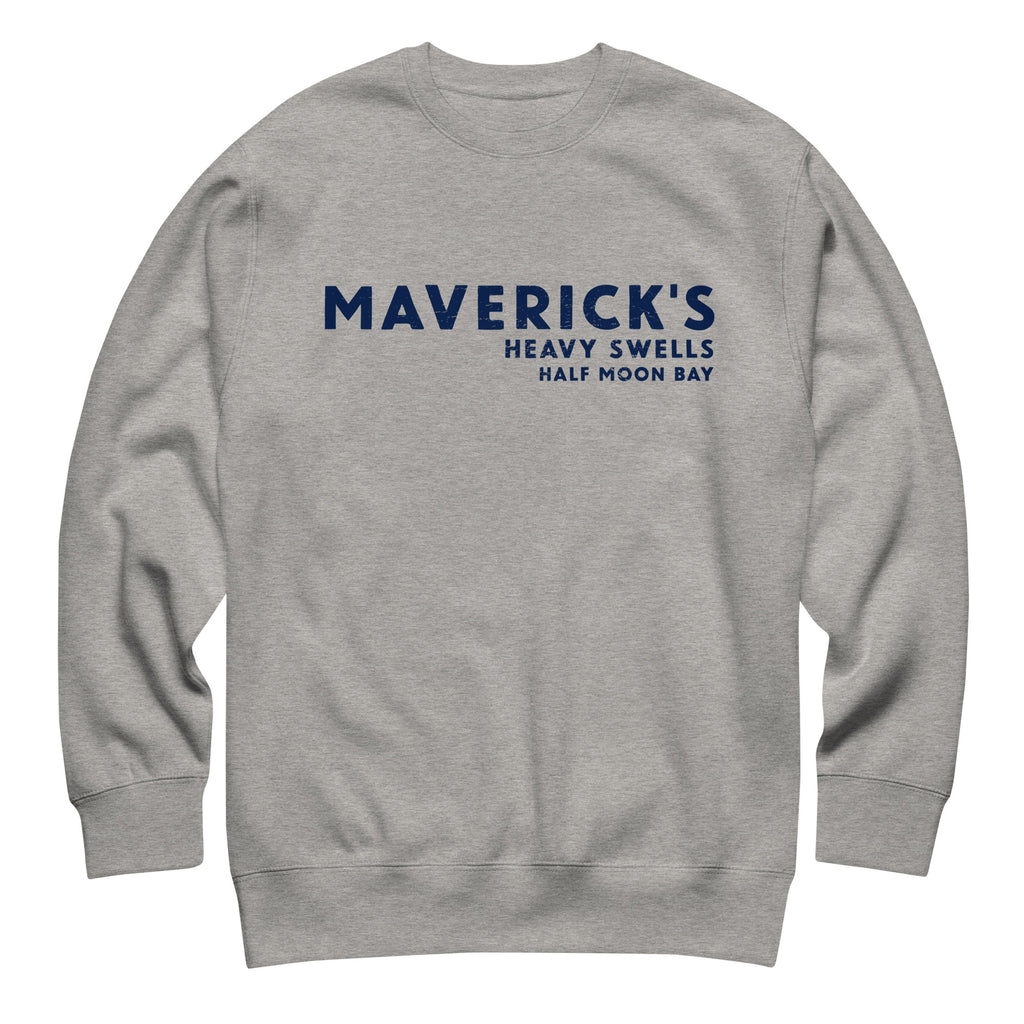 Maverick's Surfing California vintage graphic, printed on a SodaPop Cool crew sweatshirt.