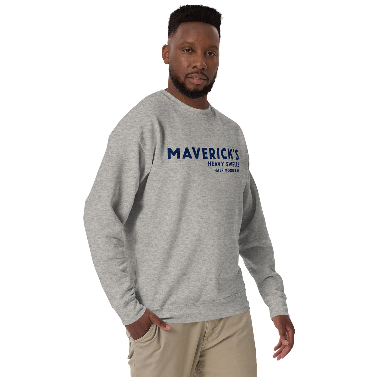 Maverick's Surfing California vintage graphic, printed on a SodaPop Cool crew sweatshirt.