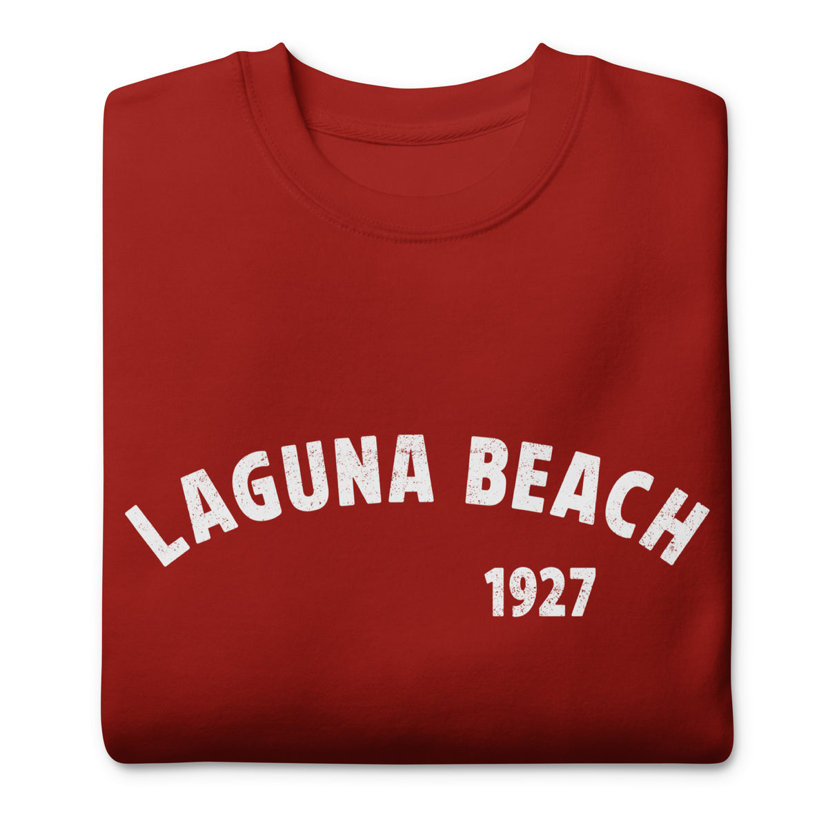 Laguna Beach 1927 California vintage graphic, printed on a SodaPop Cool crew sweatshirt.
