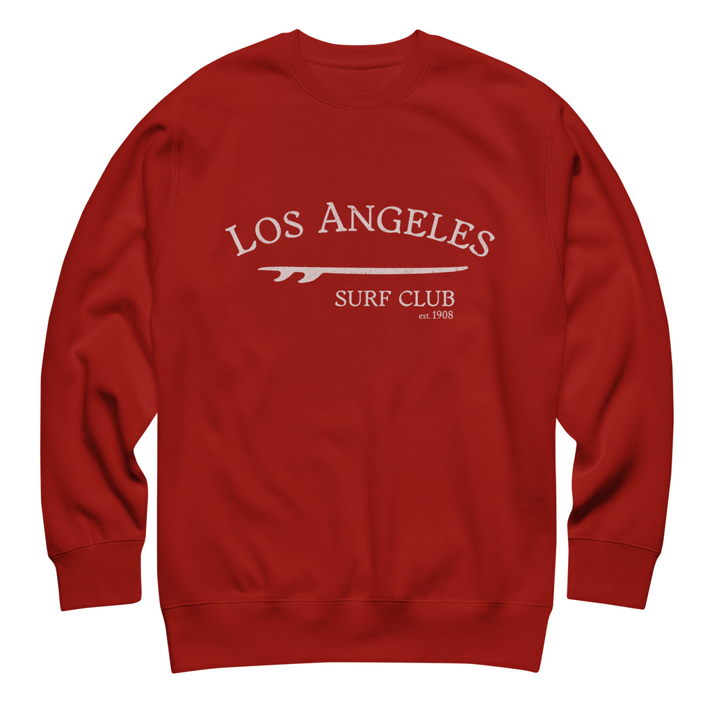 Los Angeles California Surf Club vintage graphic, printed on a SodaPop Cool crew sweatshirt.