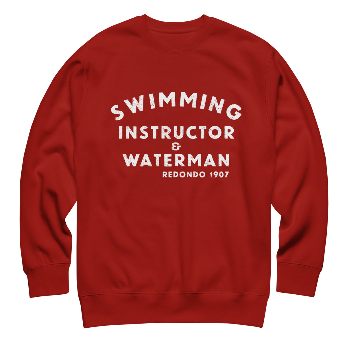 Swimming Instructor & Waterman California vintage graphic, printed on a SodaPop Cool crew sweatshirt.