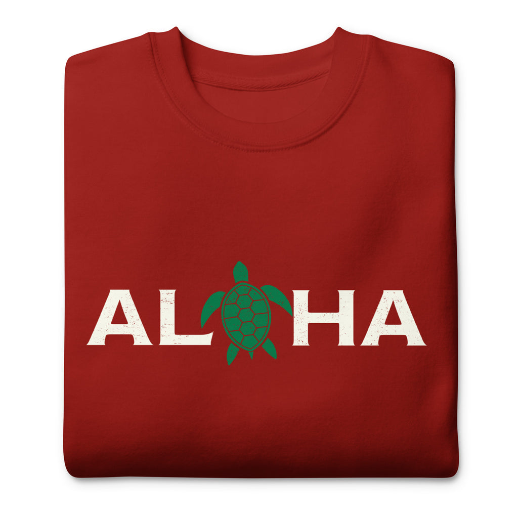 Aloha Hawaii Turtle vintage graphic, printed on a SodaPop Cool crew sweatshirt.