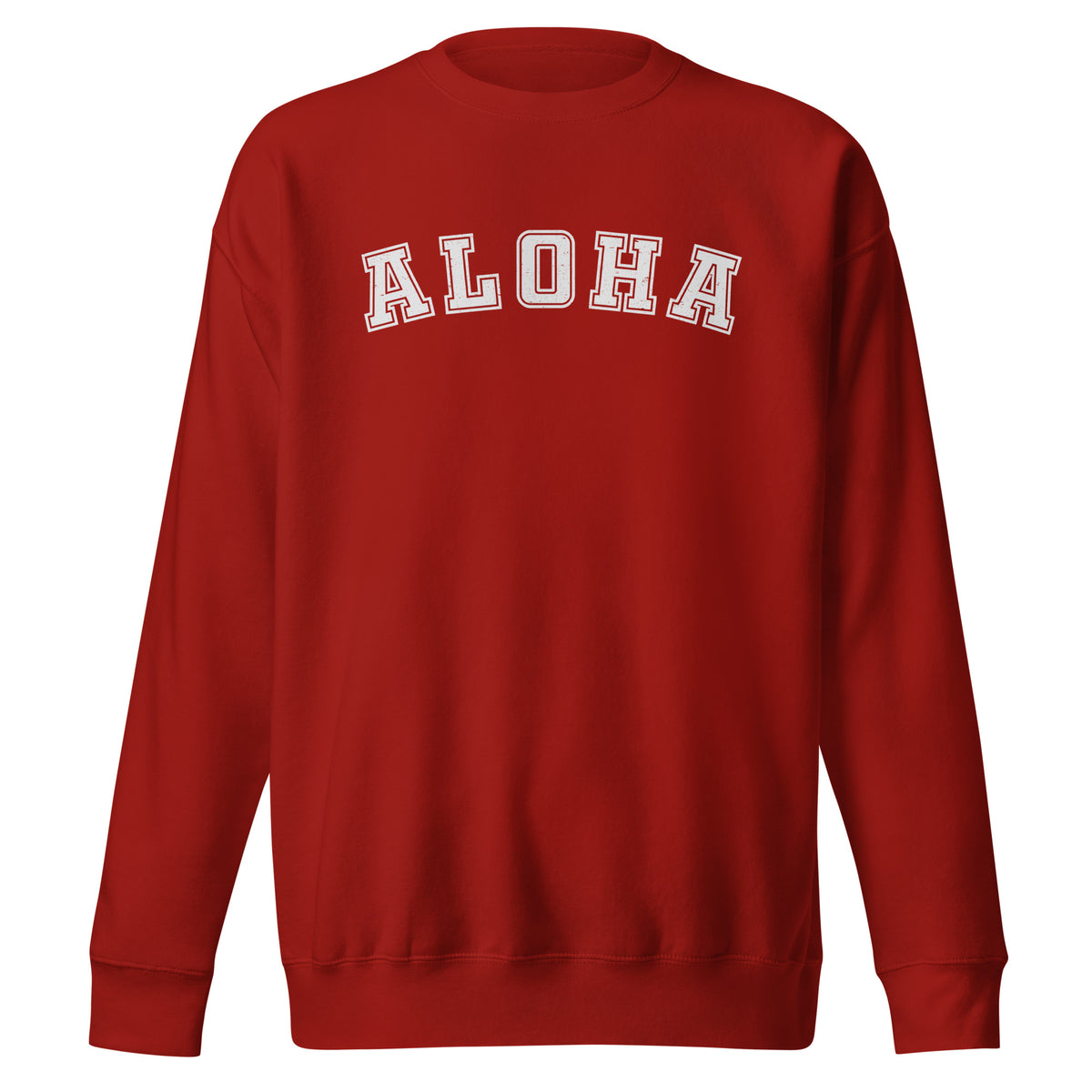Aloha Hawaii Block vintage graphic, printed on a SodaPop Cool crew sweatshirt.