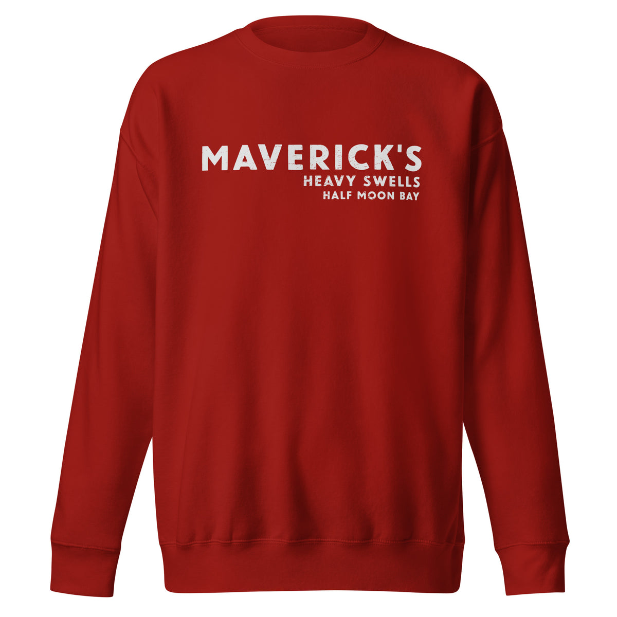 Maverick's Surfing California vintage graphic, printed on a SodaPop Cool crew sweatshirt.