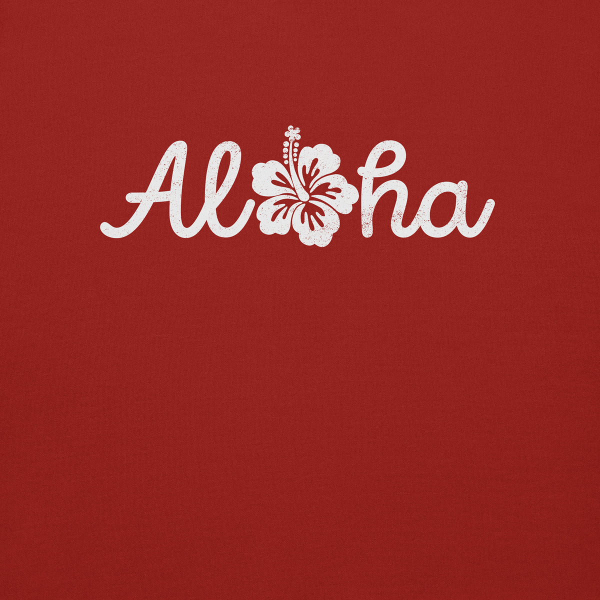 Aloha Hawaii Hibiscus Flower vintage graphic, printed on a SodaPop Cool crew sweatshirt.