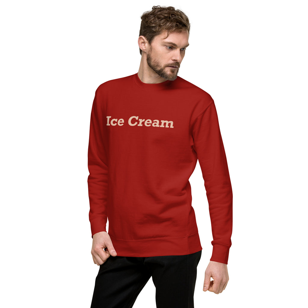 Ice Cream vintage graphic, printed on a SodaPop Cool crew sweatshirt.