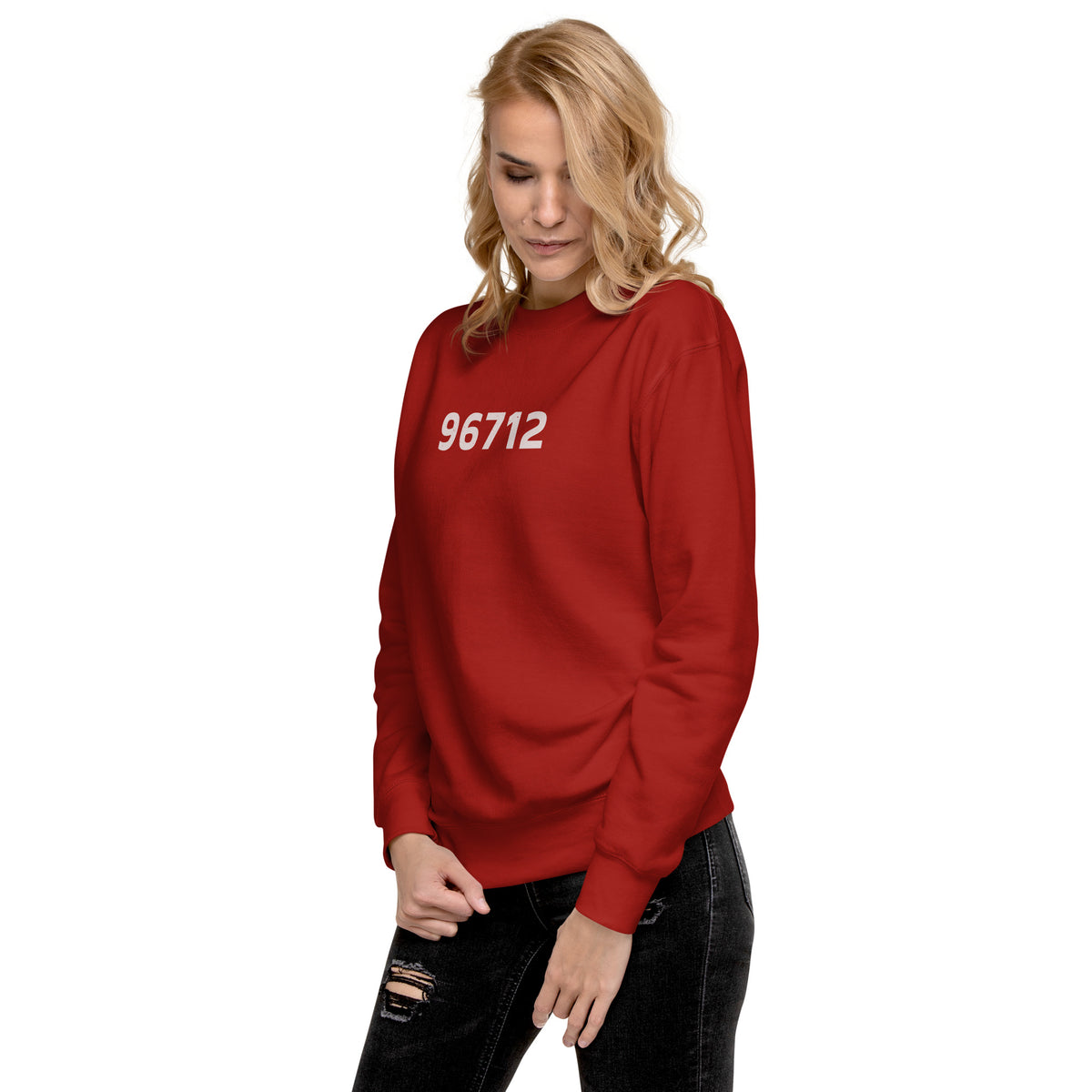 North Shore O'ahu Hawaii Zip 96712 vintage graphic, printed on a SodaPop Cool crew sweatshirt.