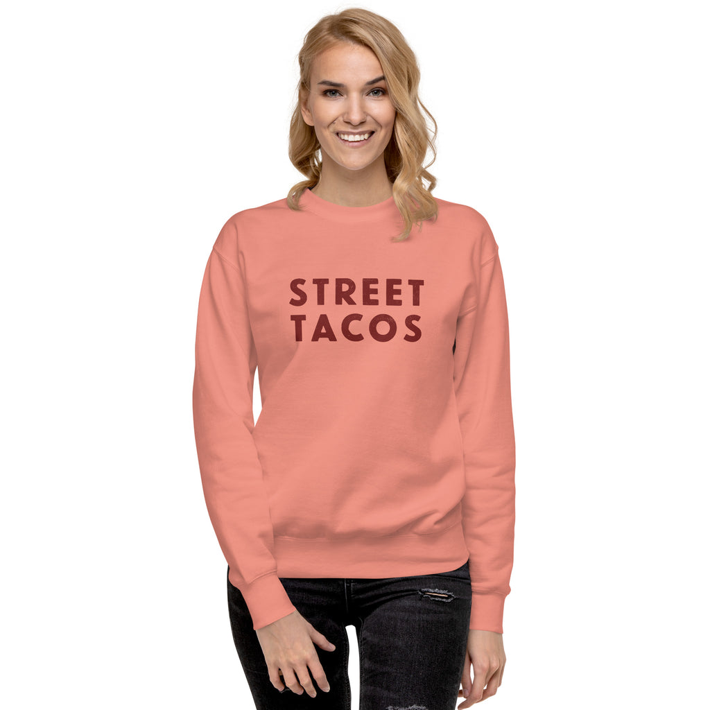Street Tacos vintage graphic, printed on a SodaPop Cool crew sweatshirt.