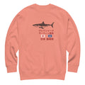 Grey Shark Surfing Society Japan vintage graphic, printed on a SodaPop Cool crew sweatshirt.