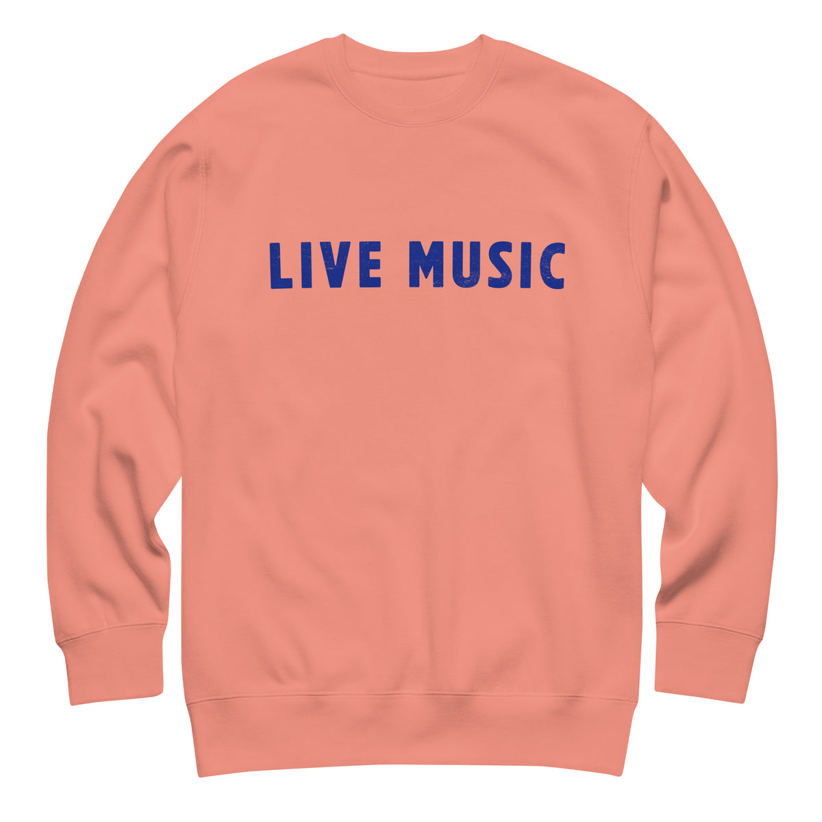 Live Music vintage graphic, printed on a SodaPop Cool crew sweatshirt.