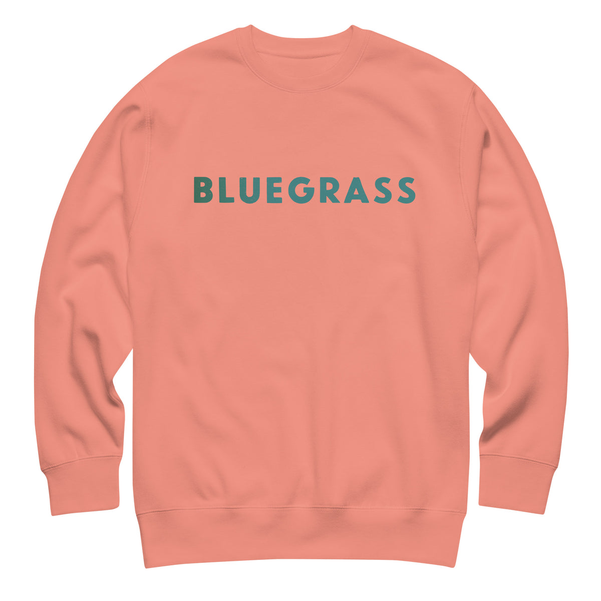 Bluegrass vintage graphic, printed on a SodaPop Cool crew sweatshirt.