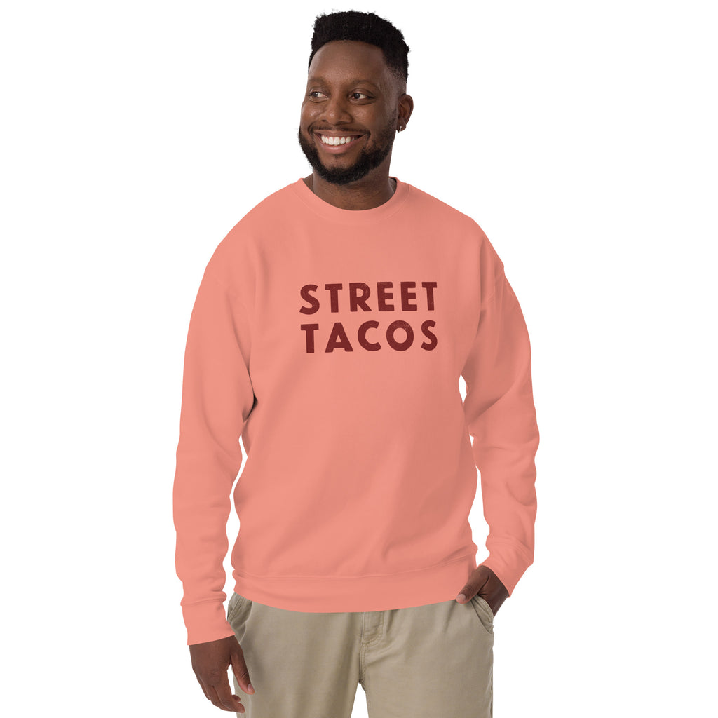 Street Tacos vintage graphic, printed on a SodaPop Cool crew sweatshirt.